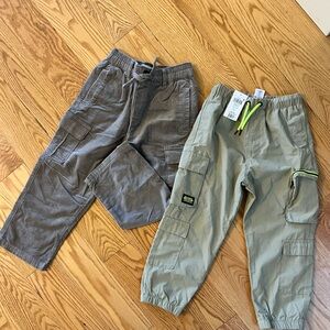 Gray and Tan Casual Bottoms with Relaxed Fit